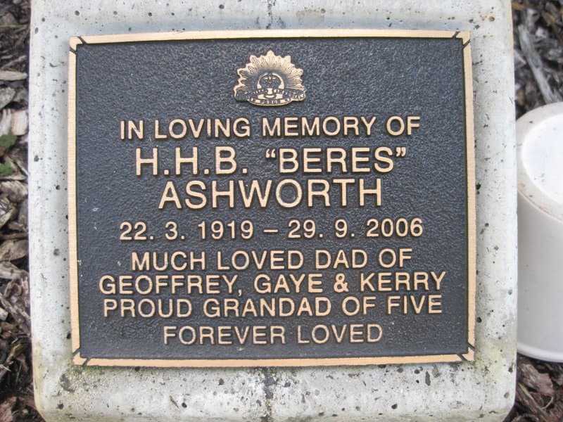 Herbert Henry Beresford \ ASHWORTH gravestone photograph 1