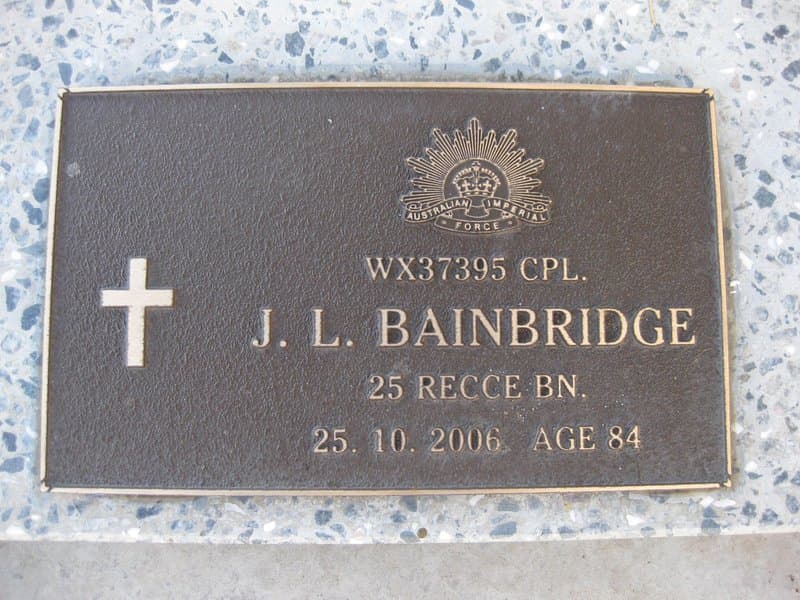Jack Laurence BAINBRIDGE gravestone photograph 1