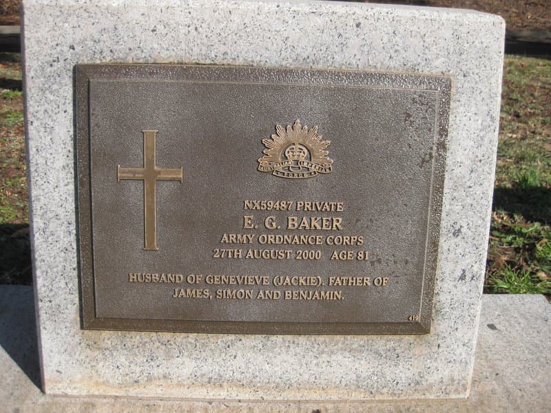 Edwin Gordon BAKER gravestone photograph 1