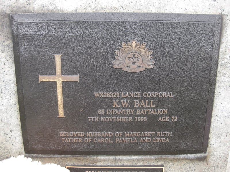 Kenneth William Cuthbert BALL gravestone photograph 1