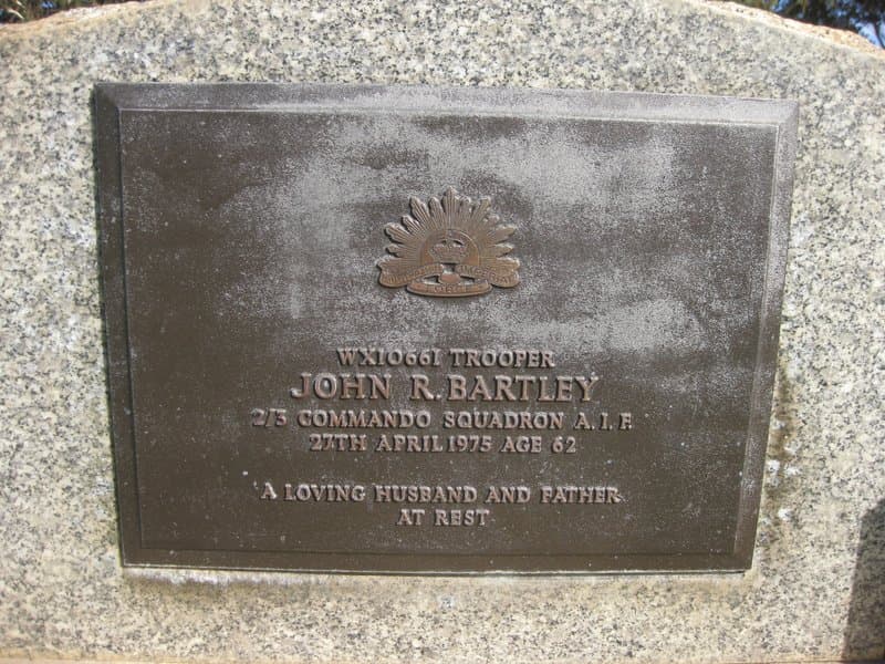 John Robert BARTLEY gravestone photograph 1