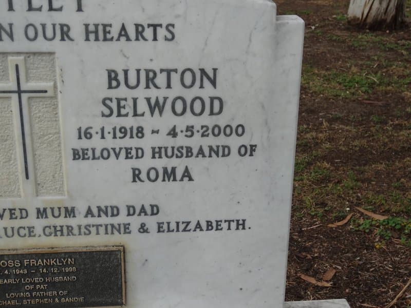 Burton Selwood BENTLEY gravestone photograph 2