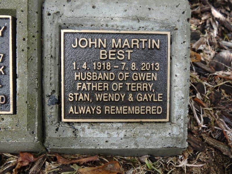 John Martin BEST gravestone photograph 1