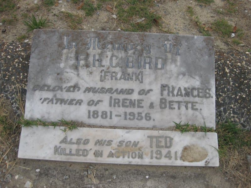 Edwin Francis BIRD gravestone photograph 1
