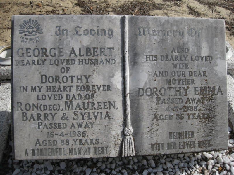 George Albert BLYTHE gravestone photograph 1