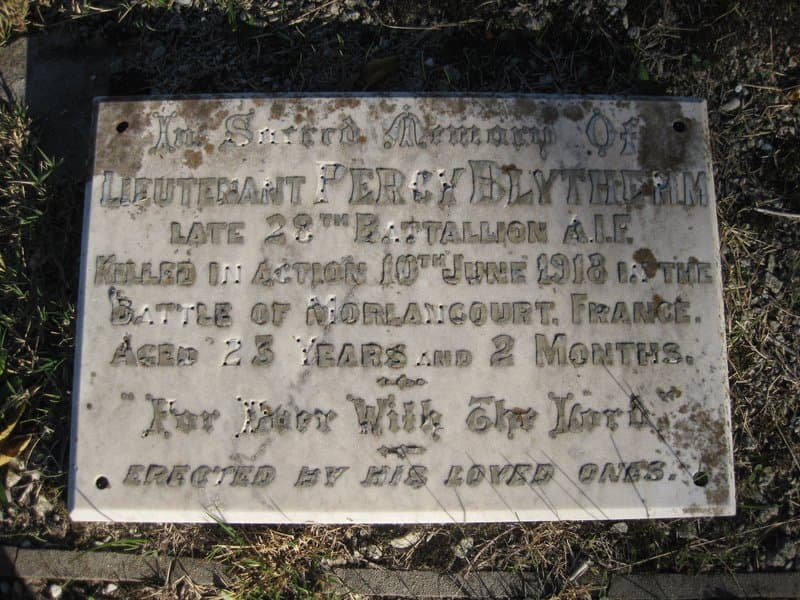 Percy BLYTHE gravestone photograph 1