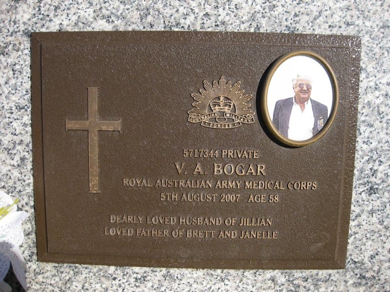 Valentine Albert BOGAR gravestone photograph 1