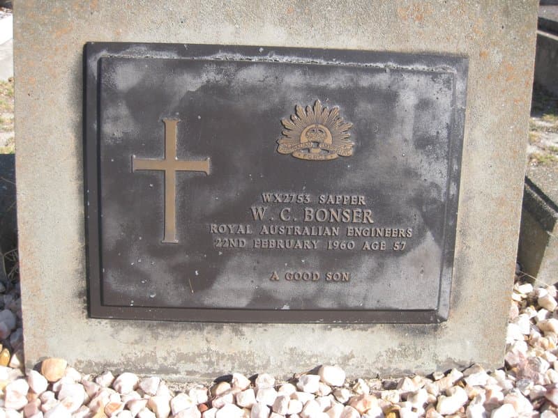 William Charles BONSER gravestone photograph 1