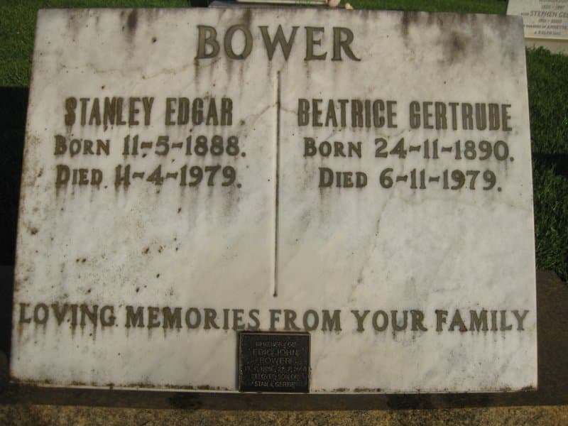 Eric John BOWER gravestone photograph 1