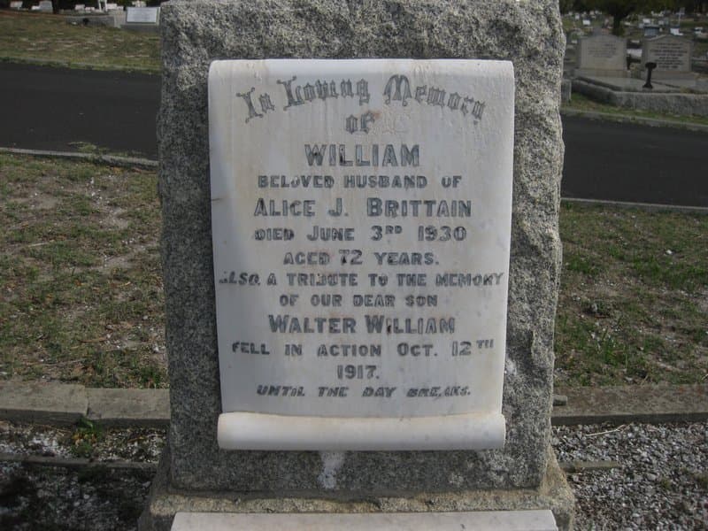 Walter William BRITTAIN gravestone photograph 1