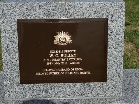 William Cedric BULLEY gravestone photograph 1