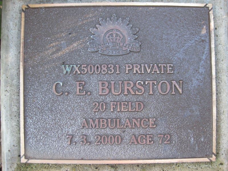 Charles Eric BURSTON gravestone photograph 1