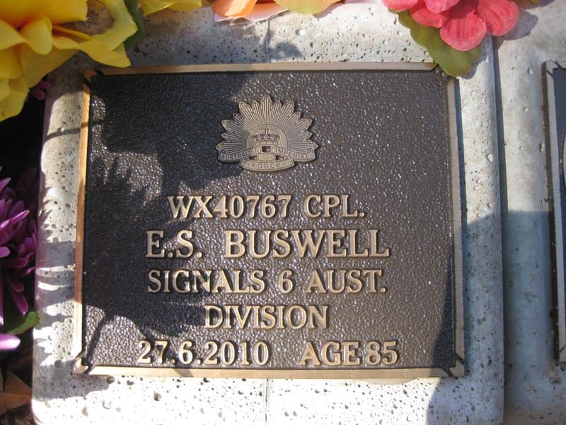 Edwin Southward BUSWELL gravestone photograph 1