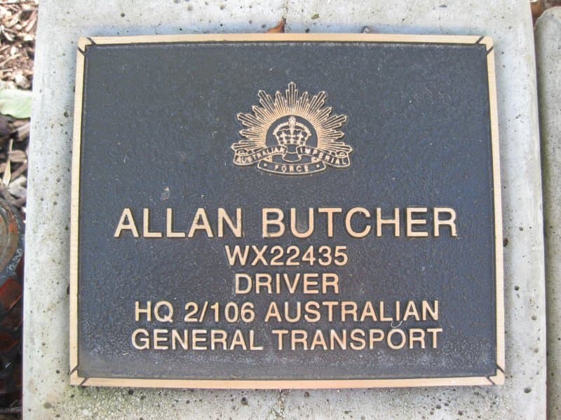 Allan BUTCHER gravestone photograph 1