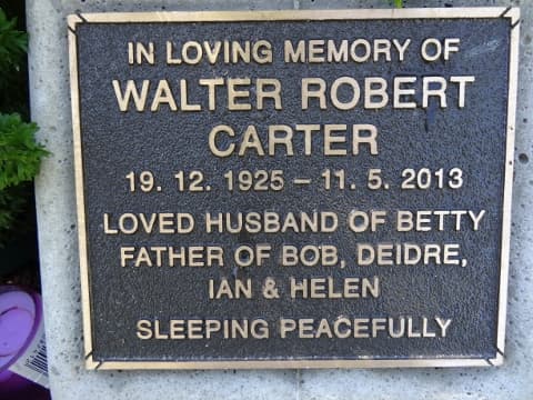 Walter Robert CARTER gravestone photograph 1