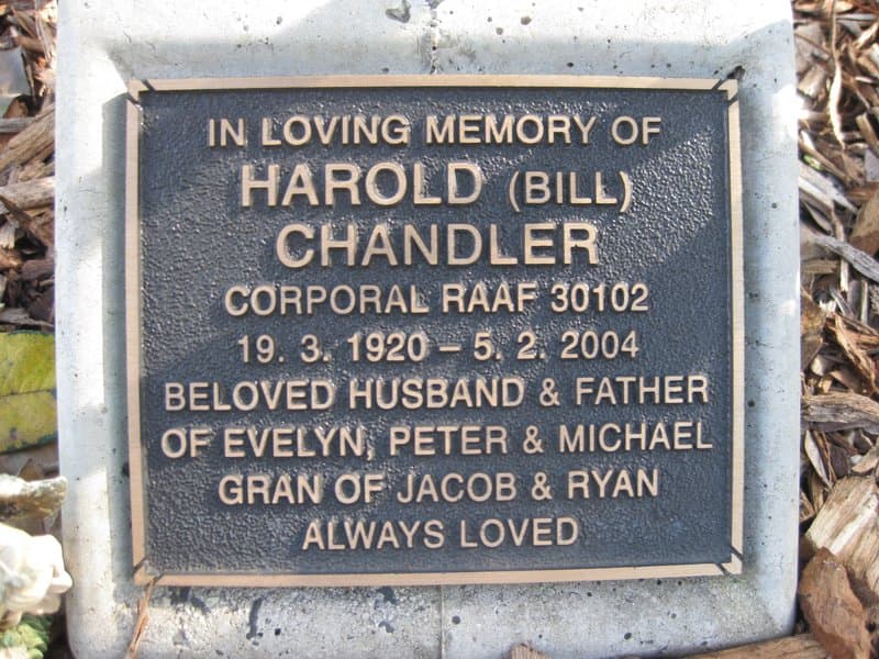 Harold \ CHANDLER gravestone photograph 1