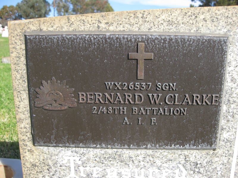 Bernard Winston CLARKE gravestone photograph 1