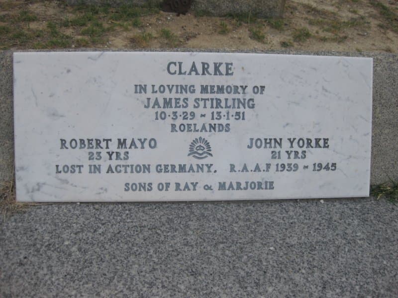 Robert Mayo CLARKE gravestone photograph 3