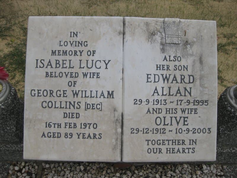 Edward Allan COLLINS gravestone photograph 2