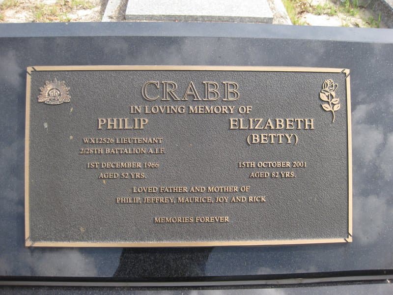 Philip CRABB gravestone photograph 1