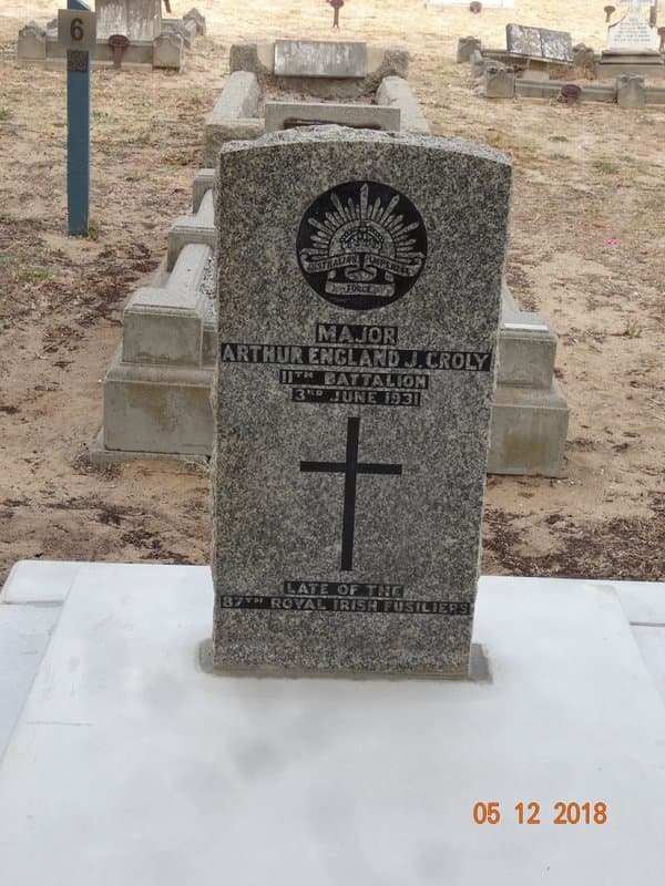 Arthur England Johnston CROLY gravestone photograph 1
