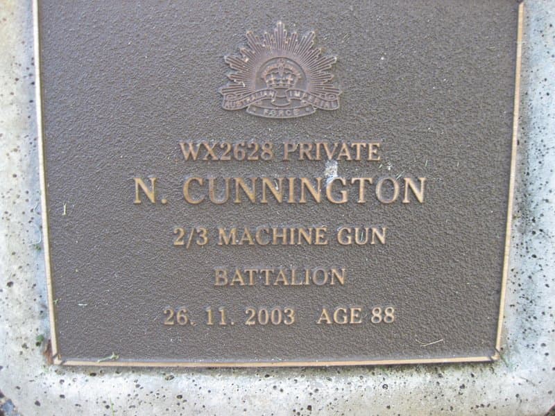 Norman CUNNINGTON gravestone photograph 1