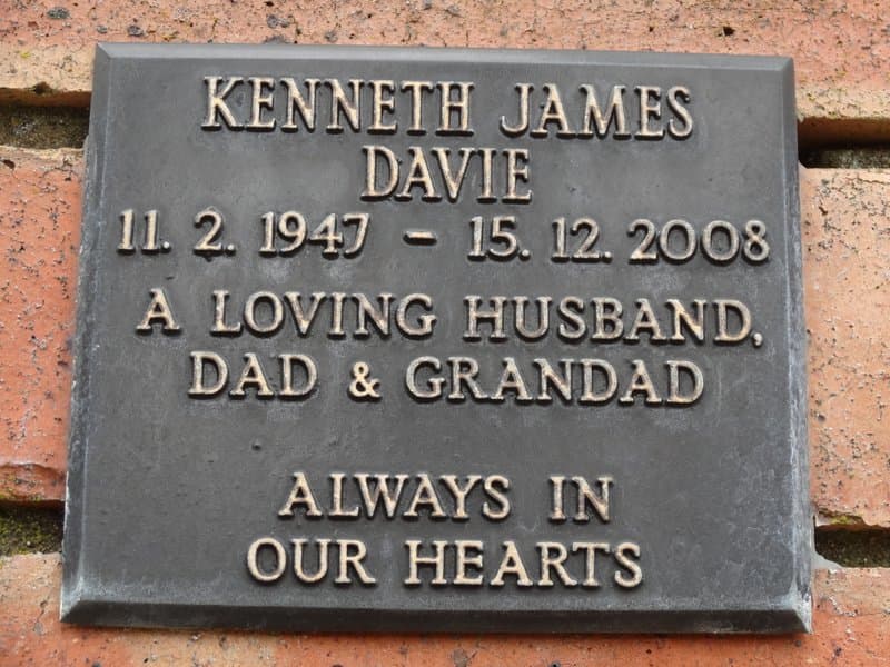 Kenneth James DAVIE gravestone photograph 1