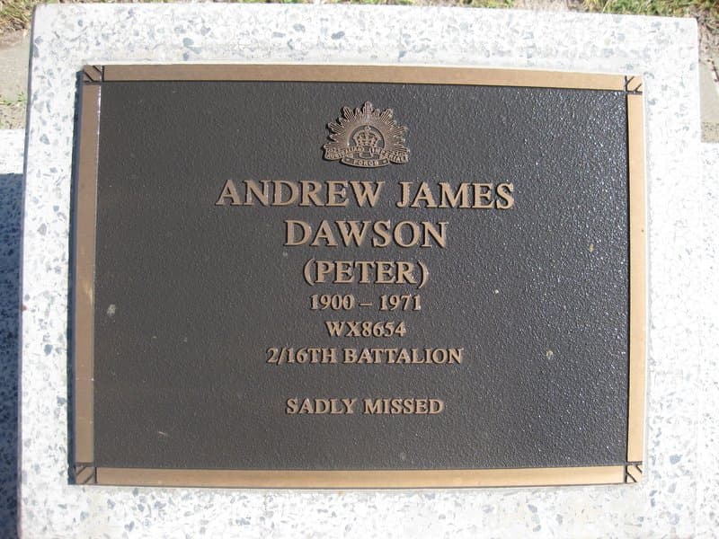 Andrew James DAWSON gravestone photograph 1