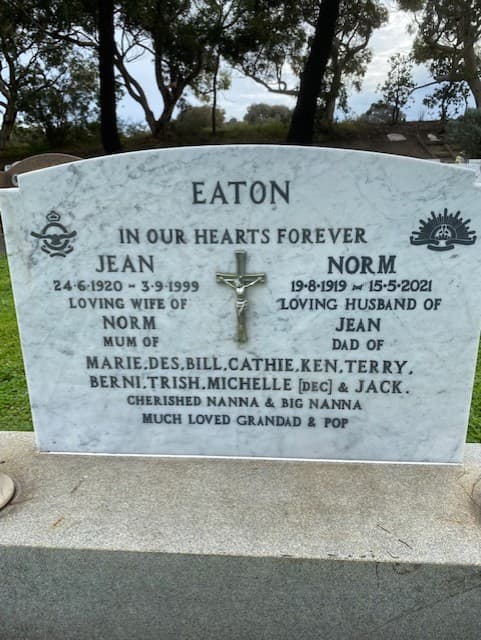 Richard Norman EATON gravestone photograph 2