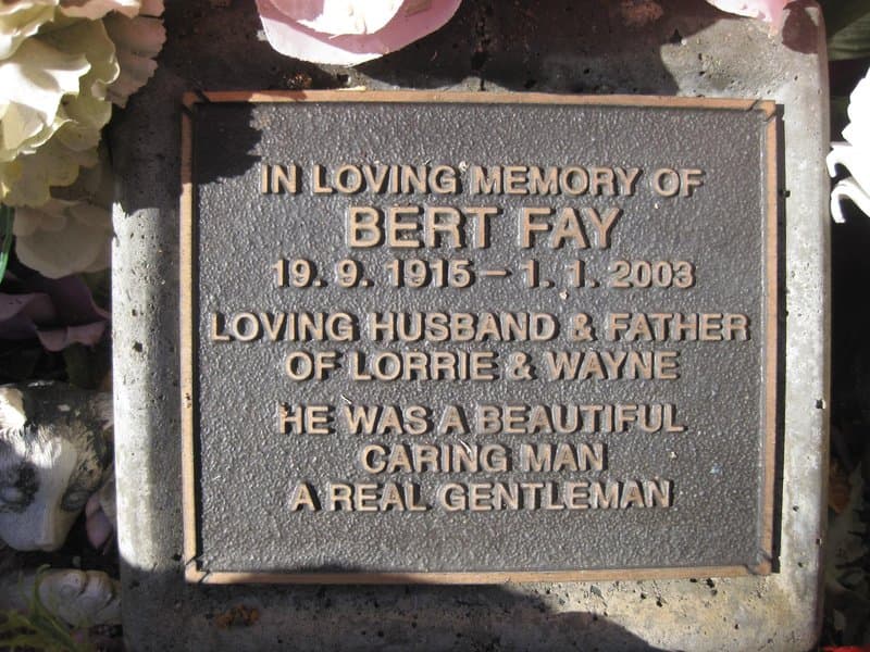 Charles Herbert \ FAY gravestone photograph 1