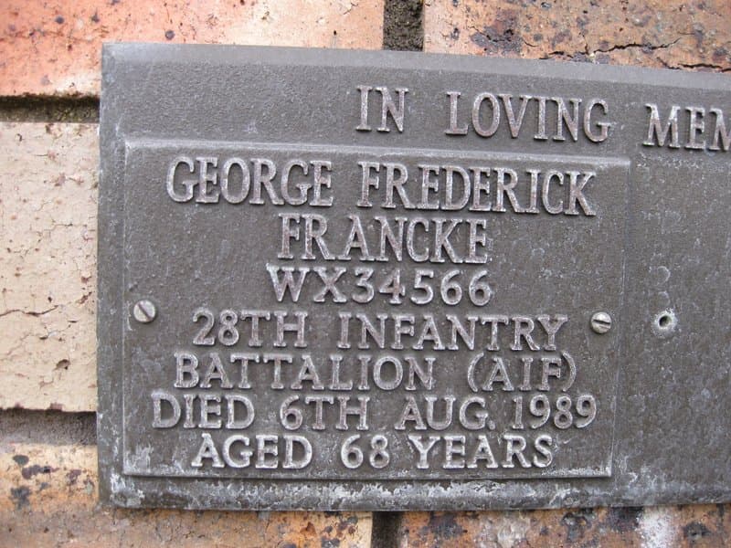 George Frederick FRANCKE gravestone photograph 1