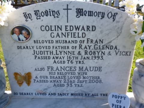 Colin Edward GANFIELD gravestone photograph 1