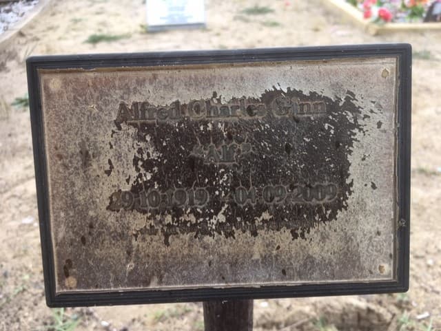 Alfred Charles GINN gravestone photograph 2