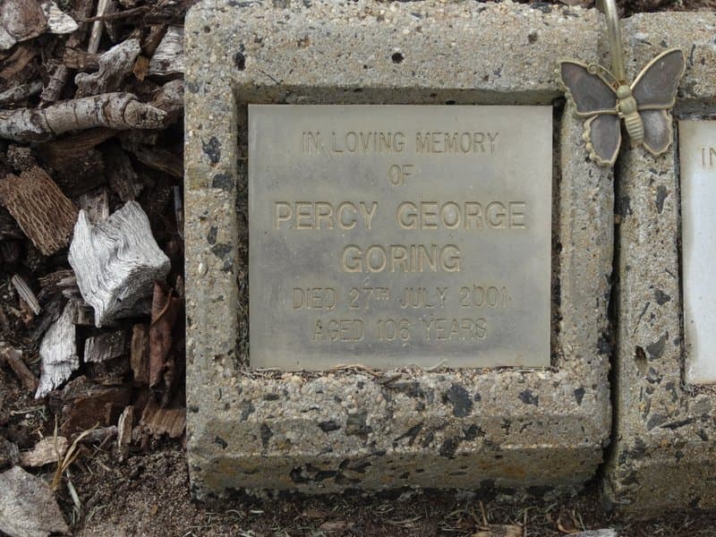 Percy George GORING gravestone photograph 1