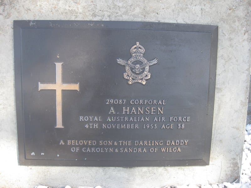 Hans Axel HANSEN gravestone photograph 1
