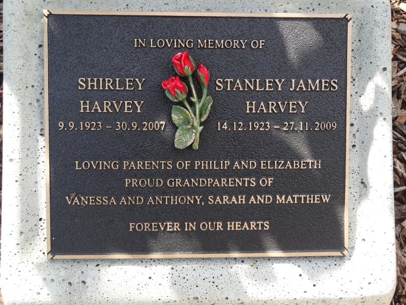 Stanley James HARVEY gravestone photograph 1