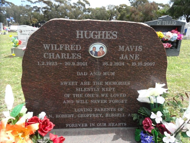 Wilfred Charles HUGHES gravestone photograph 1