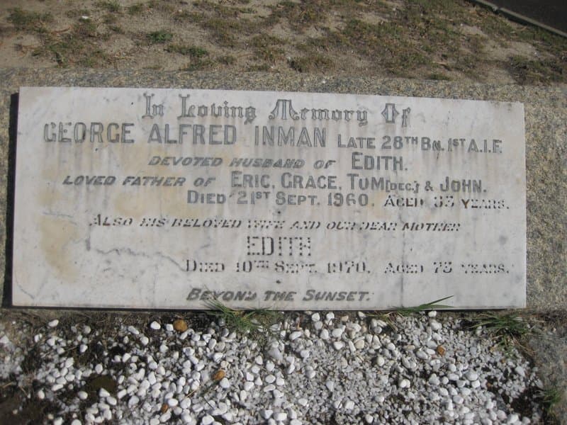 George Alfred INMAN gravestone photograph 1