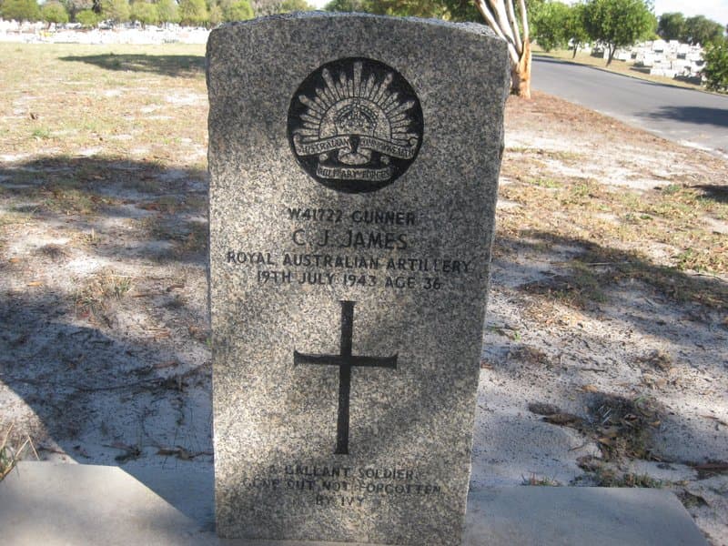 Cornelius John JAMES gravestone photograph 1