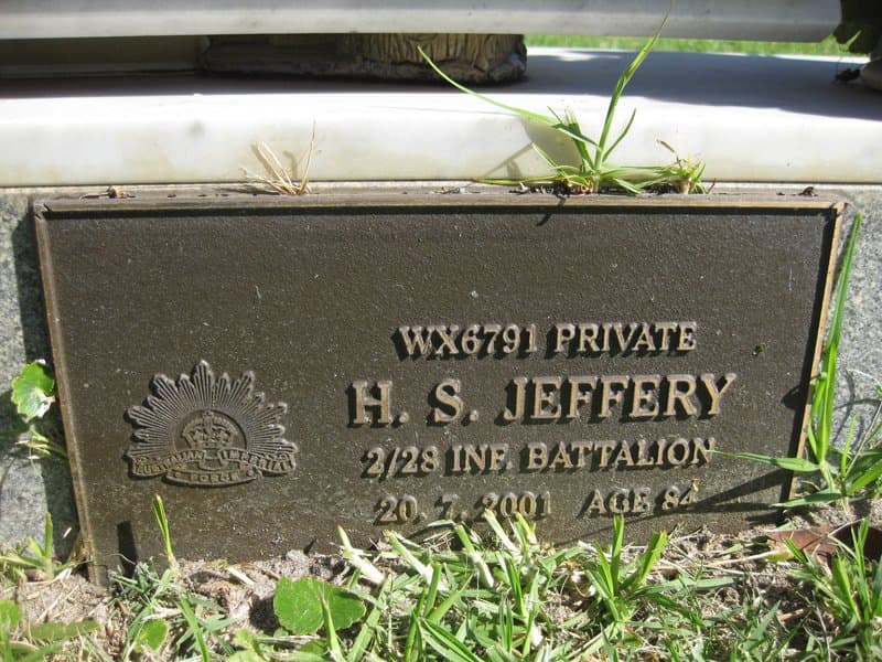 Harold Stewart JEFFERY gravestone photograph 1