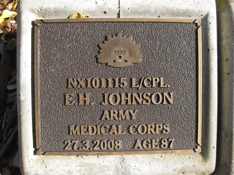 Edward Hubert \ JOHNSON gravestone photograph 1