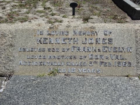 Francis Whitmore JONES gravestone photograph 1