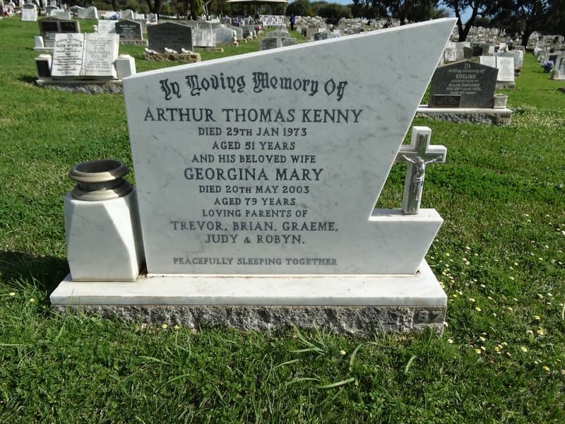 Arthur Thomas KENNY gravestone photograph 1