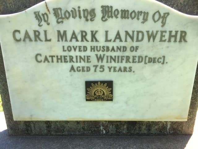 Carl Mark LANDWEHR gravestone photograph 1