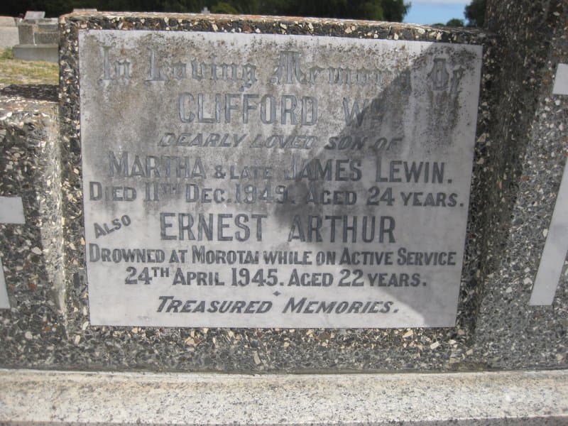 Ernest Arthur LEWIN gravestone photograph 1