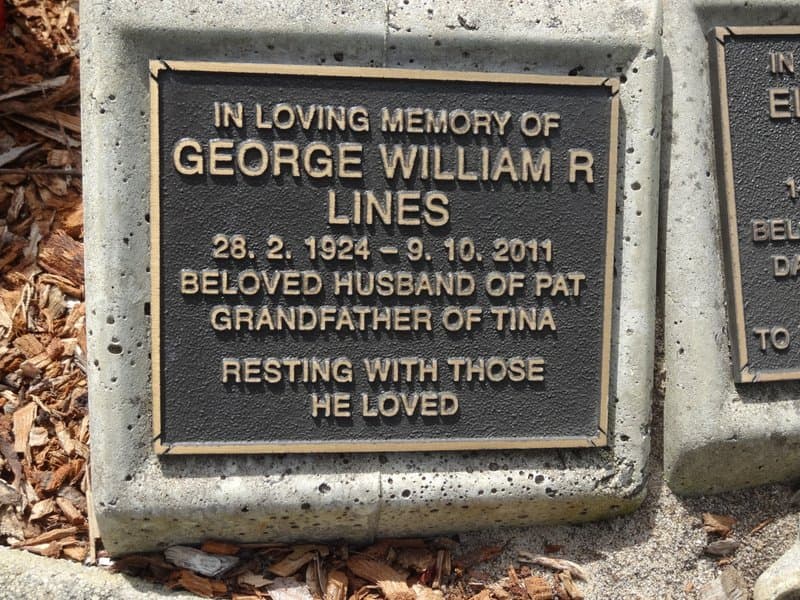 George William Robert LINES gravestone photograph 1