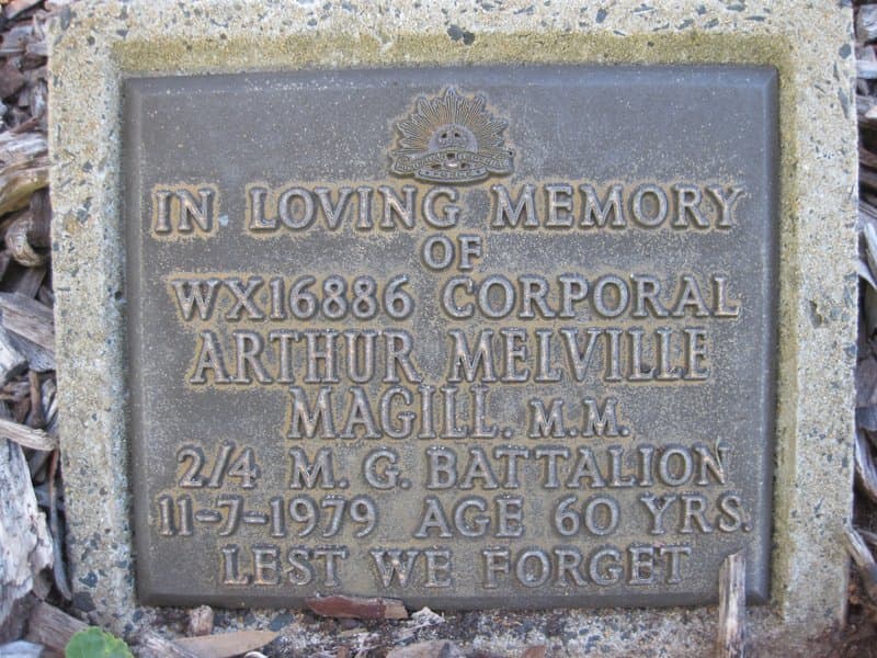 Arthur Melville MAGILL gravestone photograph 1