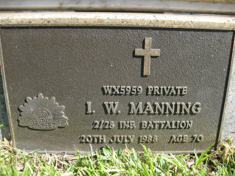Iven Wemyss MANNING gravestone photograph 1