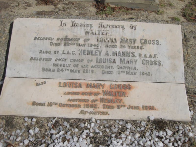 Henly Anzac Hadwell MANNS gravestone photograph 1