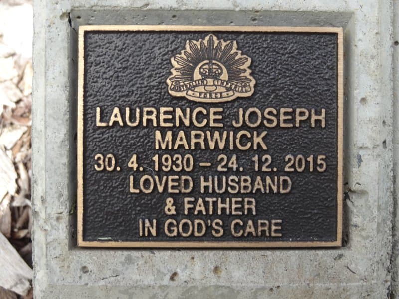 Lawrence Joseph MARWICK gravestone photograph 1